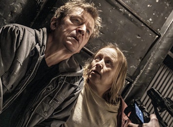 Frå Les Misérables på Betty Nansen Teater Sigrid Husjord spelte Cosette, Jens Albinus var Jean Valjean..