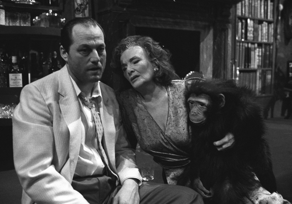 Bjørn Floberg og Bab Christensen i EI NATT LENGER ENN LIVET (1991) av Lars Norén. Regi: Harry Gutormsen.